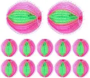 Laundry Dryer Balls,Laundry Scrubbing Balls for Drying Machine - Portable 12x Washing Machine Lint Catcher Tool for School, Dorm, Hotel, School