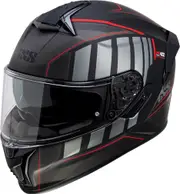 IXS 422 FG 2.1, full face helmet , color: Matt Black/Grey/Red , size: M