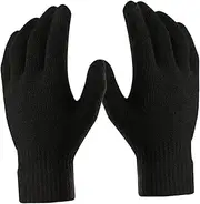 [TOVINANNA] Portable Bike Gloves Touch Screen 1 Pair Warm Fitness Gloves Windproof Plush for Cycling Hiking Winter Sports