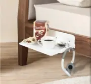 Bedside Shelf for Bed Retractable Foldable Shelf Tray College Dorm Room Table