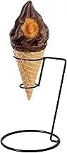 Iron Ice Cream Cone Holder - Single Ice Cream Cone stand, Individual Waffle Cone Holder | Holes to Display Snow Cones Sushi Hand Rolls Popcorn Candy French Fries Sweets for display decor ice cream