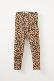 [Cotton On Kids] Cotton On Kids - Fleece Legging - Taupy brown/leopard 9-10 TAUPY BROWN/LEOPARD