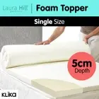 New Foam Mattress Topper Underlay Fabric Jacquard Cover Single 5CM Protector