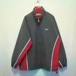 三件7折🎊 FILA 風衣外套 外套 薄外套 風衣 灰紅 極稀有 老品 古著 復古 VINTAGE