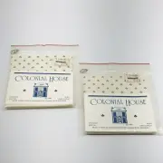 Vintage Colonial House Cross Stitch Fabric 14ct Country Border 2pks Light Blue
