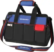 WORKPRO Tool Bag, 18 Inch Tool Bag with Waterproof Molded Base, Open Top Tool Or