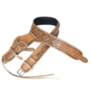 65HS 34 In Hilason Western Right Hand Gun Holster Rig 22 Cal Leather Cowboy