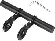 Bicycle Handlebar Extension, 20cm Multifunction Double Bike Handlebar Extender Aluminum Alloy Bracket Extension Flashlight Holder Bicycle Accessories with Screwdriver for Bicycle Speedometer Light