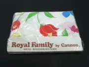 VTG Cannon Royal Family No Iron Floral Fitted Percale Bed Twin Sheet New Bright