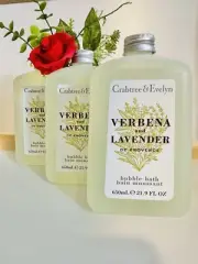 Crabtree & Evelyn Bubble Bath 21.9oz 3 Pack Bundle - Verbena & Lavender