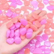 Garden Pebbles Glow Stones Rocks Walkway Path Patio Lawn Aquarium Home - Pink