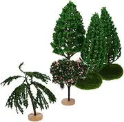 5pcs Miniature Garden Model Tree Fairy Garden Ornament Model Trees for Diorama Realistic Mini Figurine Realistic Tree Figure Chic Mini Plants Table Decor Plastic Ob11 Desktop Cake