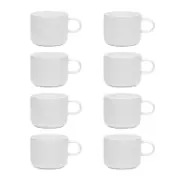 8PK Ecology 150ml Canvas Short Espresso Cup Tableware - White