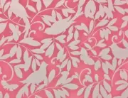 WAVERLY BIRDSONG SORBET PINK WHITE BIRD JACQUARD FURNITURE FABRIC BY YARD 57"W
