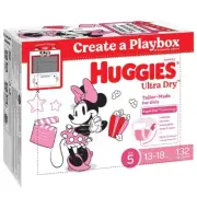 Huggies Girls Ultra Dry Nappies Size 5 Walker 13-18kg / 132 Nappies