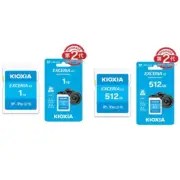 New KIOXIA EXCERIA 512GB 1TB SDHC SDXC SD Card UHS-I U3 Class 10 v30 4K 100MB/s