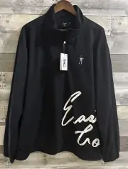 Eastside Golf Black Quarter Zip Windbreaker LOGO Pullover Jacket NWT 3XL XXXL