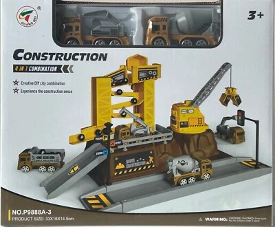 Construction Vehicles plus 2 Trucks Assemble Toy DIY City Combinantion