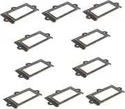 10pcs Medicine Box Label Box Drawer Label Holders Medicine Chest Label Frame Vintage Frame Cabinet Tag Holder Shelf Braces Drawers Drawer Label Frames Metal Business Card