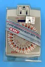 KMC Indoor 3 Wire Grounded Heavy Duty Plug-in Timer Kmart – New & Sealed