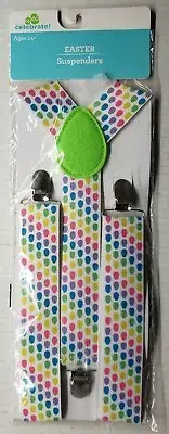 Boy Pastel Eggs Easter Suspenders Age 14+