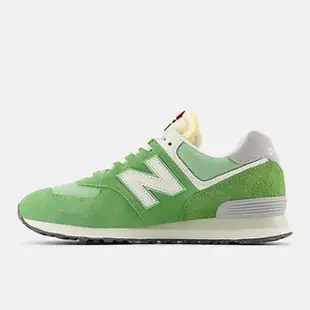 【NEW BALANCE】NB 574 復古運動鞋 休閒鞋 麂皮 網布 男 女 中性款 綠色(U574RCC-D)