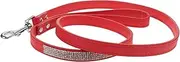 ifundom Leash for Dogs Dog Leash Training Sparkly Rhinestone Pet Walking Lead Pu Leather
