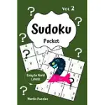 SUDOKU POCKET EASY TO HARD LEVELS: 150 HANDY SIZE TRAVEL-FRIENDLY PUZZLES AND SOLUTIONS - FITS INTO HANDBAG OR BACKPACK - PROBLEM SOLVING ON THE GO -