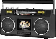 Cassette Player Boombox, Multi-Band Retro Radio with USB/AM/FM/SW1/SW2/BT Radio Stereo, Supports Transcription Function, Retro Cassette Player Recorder for Home Outdoor Indoor