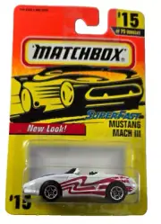 1997 MATCHBOX 1997 #15 SUPERFAST #15 WHITE MUSTANG MACH III