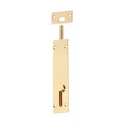 1442 Barrel Bolt Reverse Polished Brass L150xW32mm