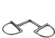 Stainless Steel Horse Bit, Copper Roller Horse Bit, D-Ring Snaffle Bit, Single Joint Snaffle Bit, Professional Single Joint Snaffle Bit for Horse Training, Performance, Comfort and Control