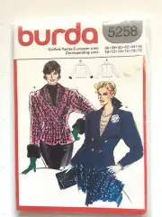 Burda 5258 Ladies Double Breasted Fitted Jacket Sizes: 10+12+14+16+18+20