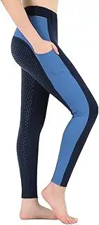 beroy Horse Riding -Pants Women Equestrian-Breeches - Ladies Training Horseback Riding Tights Full Seat Silicone Pockets