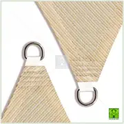 COLOURTREE Sun Shade Sail 14'X16' 190 GSM Mildew Resistant Beige W/Rectangle Kit