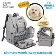 Mobile Dog Gear Weekender Backpack Grey for Small Dogs