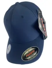 BLK Cool and dry 5 panel navy Flexfit cap OSFM