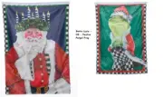 Mackenzie Childs Welcome Flag Christmas Santa Lucia -OR- Festive Fergal Frog NIP