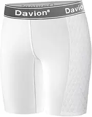 [Davion] Womens Softball Padded Sliding Shorts,Compression Underwear for Baseball Football Lacrosse Hockey XS-2XL