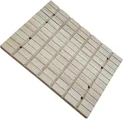 CIYODO Natural Wood Scratch Board for Hamsters and Small Pets Durable Claws Grinding Deck with Small Grooves Beige Pet with Easy Fix for Cages