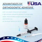 Dental Orthodontic Light Cure Bonding Adhesive Kit For Brackets Braces