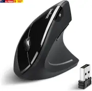PERIMICE-713N, Wireless 2.4 Ghz Natural Ergonomic Vertical Mouse with Nano Recei