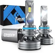 FAHREN 9006/HB4 LED Headlight Bulbs, 22000LM 600% Super Bright LED Headlights Conversion Kit 6500K Cool White IP68 Waterproof, Pack of 2