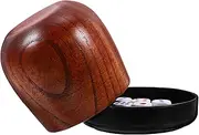 Vaguelly 1 Set Set Wooden Dice Cup with Rounded Corner Dices and Dice Storage Box for Board Game Accessories and Party Entertainment