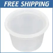 Round 16 Oz Disposable Soup Containers with Tight-Sealing Lids for Takeout