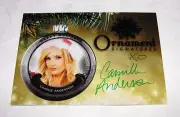 2015 Benchwarmer CAMILLE ANDERSON Holiday #28 ORNAMENT Auto/10 Wedding Crashers