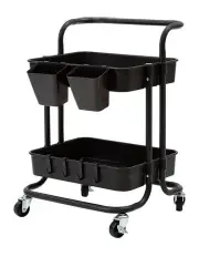 [Kandoka] 2 Tier Trolley Cart Storage in Black