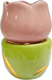 Electric Fragrance Oil Burner Ceramic Candle Holder Scented Elegant Candle Diffuser Shaped for Home Office Spa Aroma Diffuser