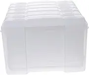 ULDIGI 1Set Multi Functional Transparent Photo Storage Boxes Card Organizers for Photos and Postcards Durable Keeps Desktop Neat and Tidy present for Friends