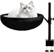 Indoor Elevated Cats Nest Accessories - Desktop Cat Bed, Kitten Hammock Nests, Portable Pet Desks Perch Sleeping Beds, Adjustable Cats Shelf with Removable Washable Cover for Indoor Kittens Small Pets